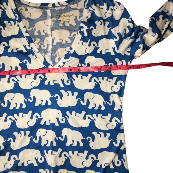 Lilly Pulitzer cotton t shirt Dress Tusk In Sun Bay Elephant Print size XXS - Picture 10 of 10